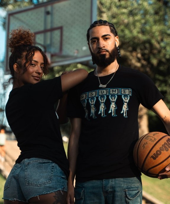 RSUME Court Energy Black Tee